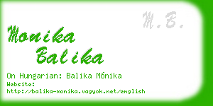 monika balika business card